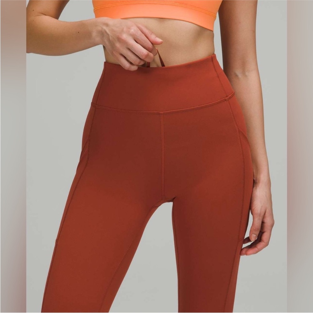 NEW Lululemon Invigorate High-Rise Crop 23" Cayenne size 12 - Picture 2 of 8